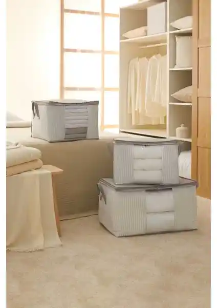 Ocean Home 3'lü Pencereli Hurç Seti - Modern ve Dayanıklı Ev Organizer Çözümü