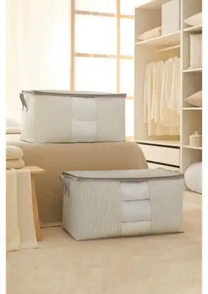 Ocean Home Textile 2 Adet Mega Boy Pencereli Hurç ile Evde Düzeni Sağlamanın Pratik Yolu