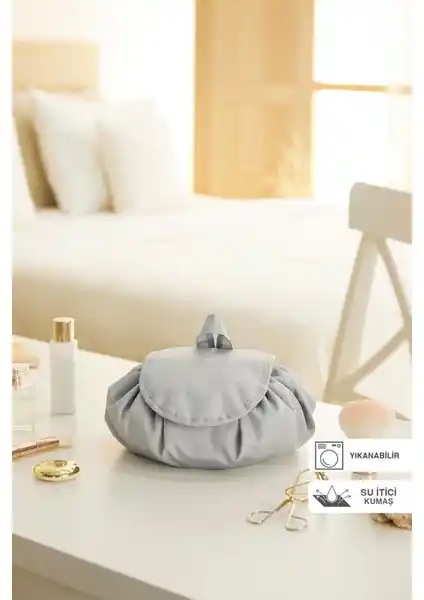 Ocean Home Textile Fonksiyonel Su Itici Leke Tutmaz Makyaj Çantası Geniş İç Hacimle Seyahat ve Günlük Kullanım İçin