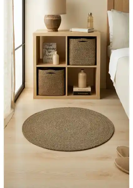 Ocean Home Textile Siyah Kırçıllı Jüt Halı Kilim: Modern ve Doğal İç Mekan Dekorasyonu İçin Uygun