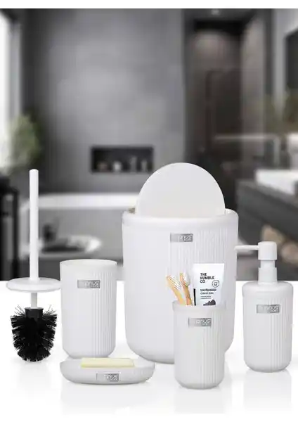 Okyanus Home Linea Yuvarlak Banyo Seti Modern ve Şık Tasarımıyla Dekorasyonunuza Uyum Sağlar