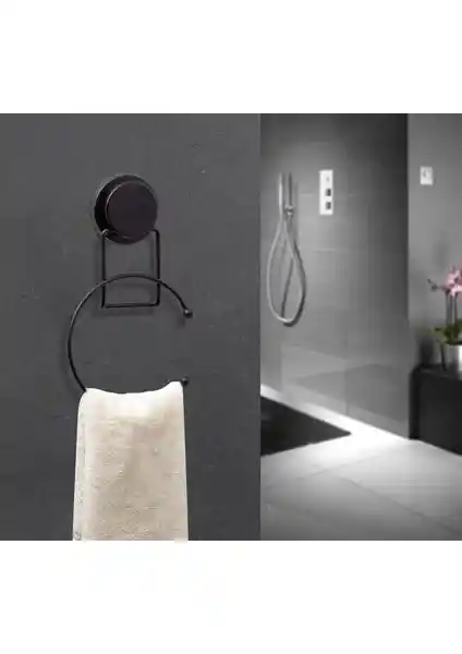 Okyanus Home Magic Fix Siyah Yuvarlak Havluluk: Kolay ve Güvenilir Duvar Düzenleme Çözümü