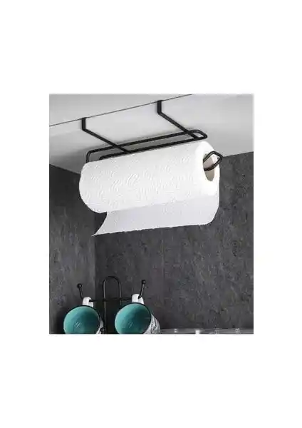 Okyanus Home Siyah Askılı Kağıt Havluluk Modern ve Pratik Tasarım Çözümü