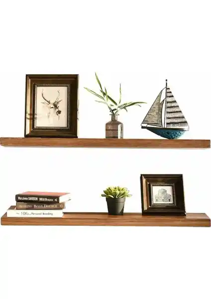 Olcay Aksesuar Ahşap Dekoratif 2'li Uçan Raf: Modern ve Dayanıklı Dekorasyon Çözümü