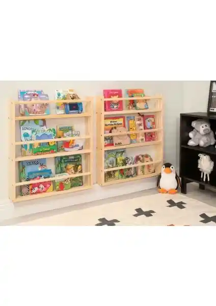 Olcay Aksesuar Montessori 1 Adet 105 cm Çocuk Odası Kitaplığı Doğal ve Dayanıklı Tasarım