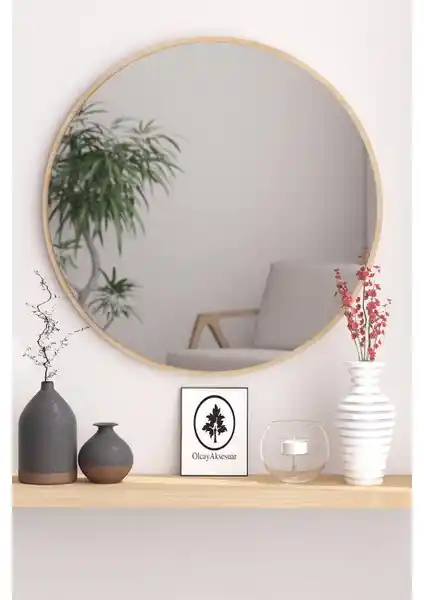 Olcay Aksesuar Sonomo Dekoratif Yuvarlak Ayna 58cm modern ve şık tasarım