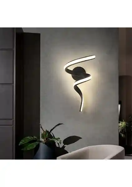 Ömür Avize Pırıltı Siyah Kasalı LED Duvar Aplik ile Modern ve Şık Aydınlatma Çözümü