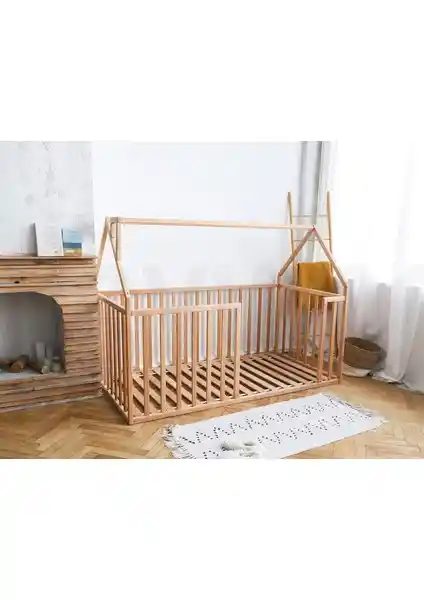 Oppipo Ahşap Montessori Çocuk Yatağı Doğal ve Güvenli Uyku Ortamı Sunar