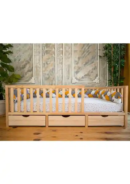 Oppipo Montessori Ahşap Karyola: Güvenli ve Doğal Çocuk Yatakları Tasarımı ve Özellikleri