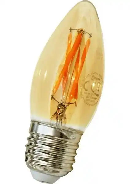 Orbus Rustik Amber E-27 Mum Ampul: Şık ve Ekonomik Dekoratif Aydınlatma Seçeneği