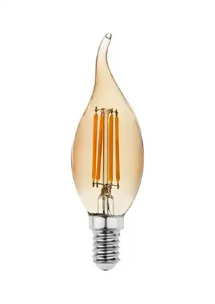 Orbus Rustik Kıvrık Mum Ampulü E14 Amber 4 W Dekoratif ve Atmosfer Yaratıcı Tasarım