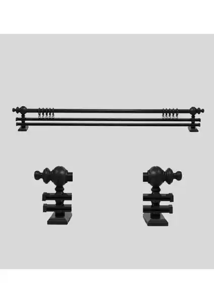 Orlenda Ahşap Başlıklı Alüminyum Rustik Perde Askısı: Estetik ve Dayanıklı Tasarım