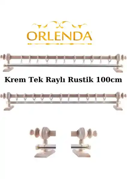 Orlenda Tek Raylı Rustik Perde Kornişi: Estetik ve Dayanıklı Tasarım Özellikleri