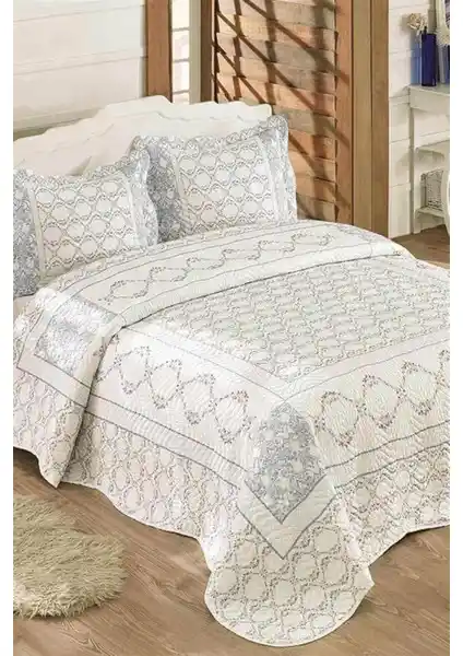 Örtüm Lisa Çift Kişilik Kapitone Yatak Örtüsü Takımı Modern ve Şık Tasarım