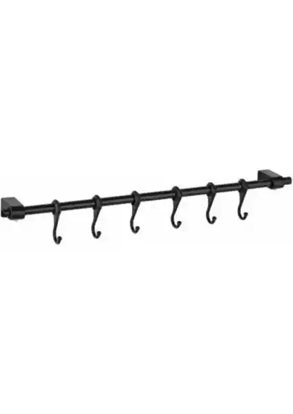 Orvila Siyah Metal Mutfak ve Banyo Askısı: Modern ve Dayanıklı Çok Yönlü Dekoratif Askı