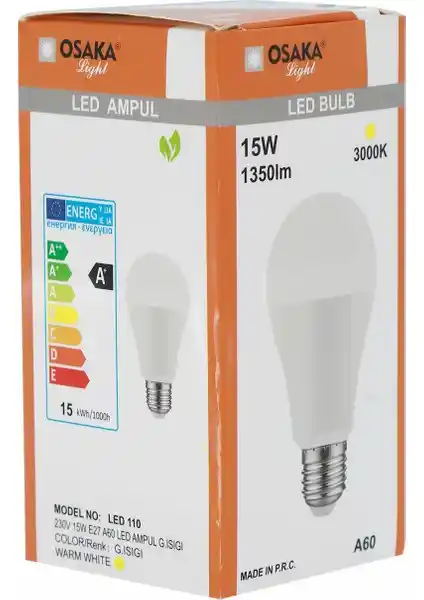 Osaka Light 15Watt LED Ampul ile Enerji Tasarrufu ve Sıcak Atmosfer Yaratma