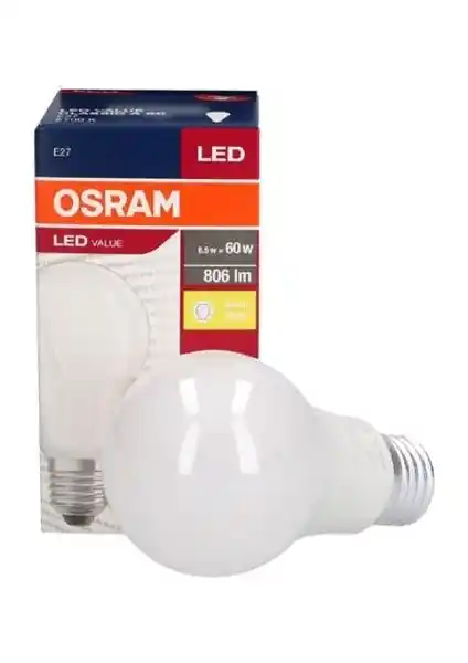 Osram 8,5W 2700K Sarı Işık E27 LED Ampulü İç Mekan Aydınlatması İçin Uygun