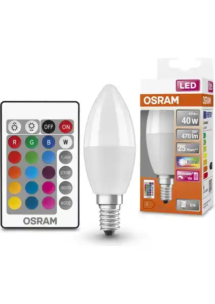 Osram Led 4.9 W RGBW E14 Duylu Ampul ile Çok Renkli ve Enerji Verimli Aydınlatma Çözümü