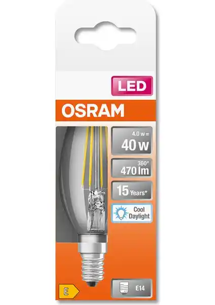 Osram Led Clb40 4W Beyaz Işık Ampulü E14 Duy Tipi Enerji Verimli Aydınlatma