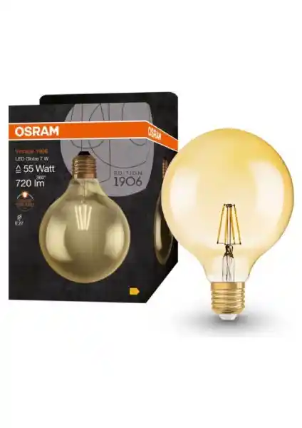 Osram Vintage 1906 Led Globe 7W Amber E-27 Ampul: Estetik ve Fonksiyonellik Bir Arada