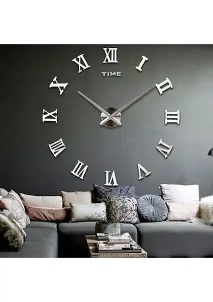 Otantik 3D Roma Rakamlı Duvar Saati: Modern ve Klasik Tasarımın Şık Buluşması