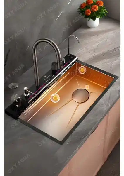 Oxy Aqua Akıllı Teknolojik Eviye Seti: Dayanıklı ve Modern Mutfak Çözümü