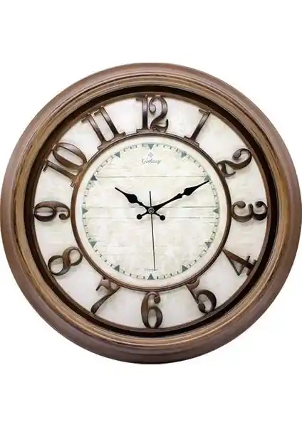 Oyks Galaxy Duvar Saati Kabartma Rakamlar ile Şık ve Dayanıklı Tasarım