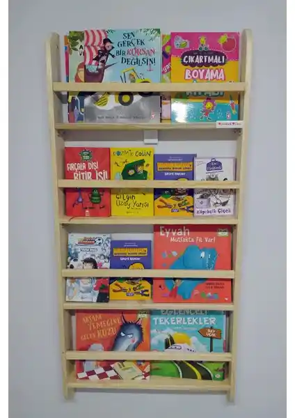 Oyuncak Odası Montessori Eğitici Kitaplık Ağaç – Doğal ve İşlevsel Çocuk Odası Depolama Çözümü