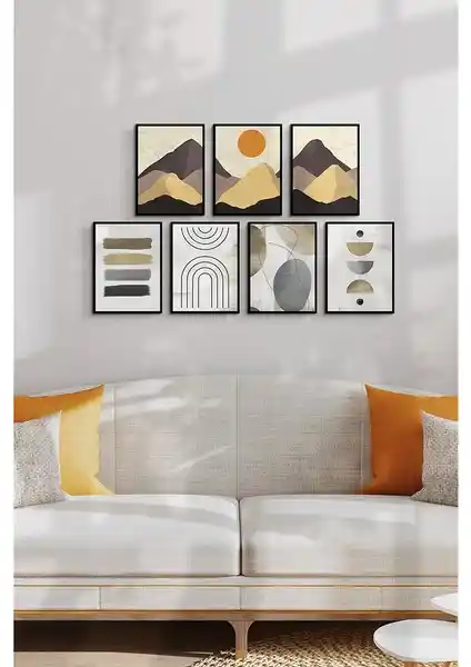 Özcanlar Çerçevesiz Minimalist MDF Tablo Seti: Modern ve Şık Duvar Dekoru Seçenekleri