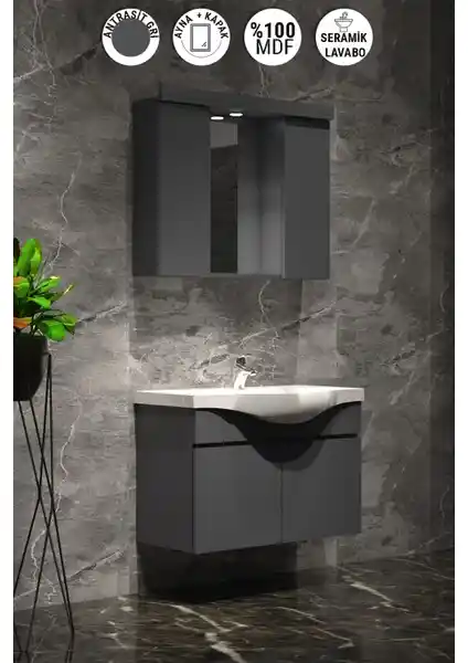 Özceden Yılz Banyo Dolabı Takımı: Şık ve Fonksiyonel Modern Banyo Dolabı Çözümü