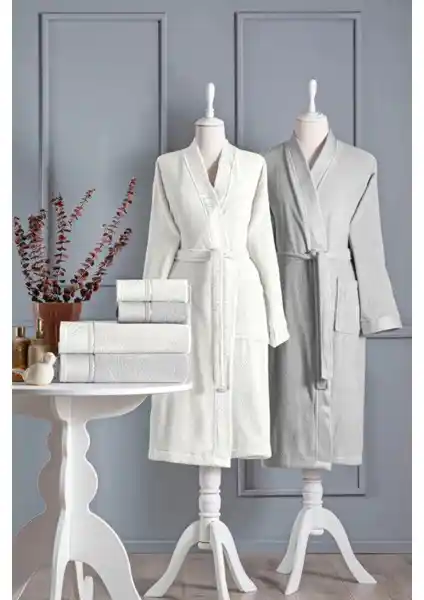 Özdilek Ditsy Krem Gri Aile Seti 6096: Konfor ve Şıklık Sunan Yüksek Kaliteli Tekstil Ürünü