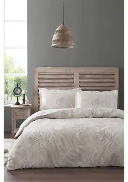 Özdilek Frunze Çift Kişilik Nevresim Takımı Kahverengi Modern ve Şık Tasarım