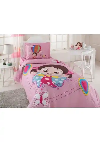 Özdilek Niloya Kelebek Çocuk Odası Nevresim Takımı 160x220 cm ve 160x240 cm Ölçülerle