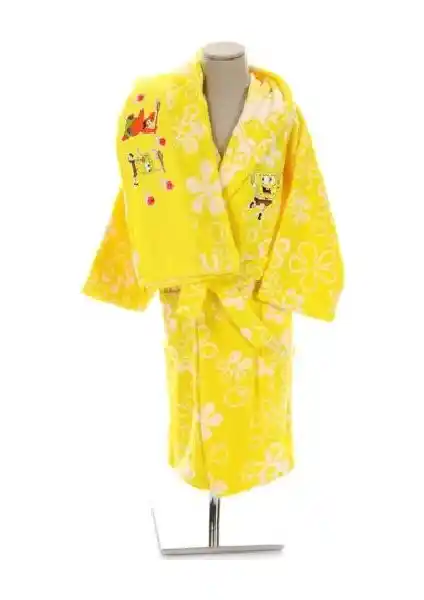 Özdilek Sponge Bob Sarı Çocuk Bornoz ve Havlusu 1-2 Yaş için Renkli ve Dayanıklı Tasarım