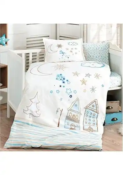 Özdilek Stella Bebek Nevresim Takımı Mavi: Konfor ve Estetiğin Bir Arada Sunulduğu Ürün