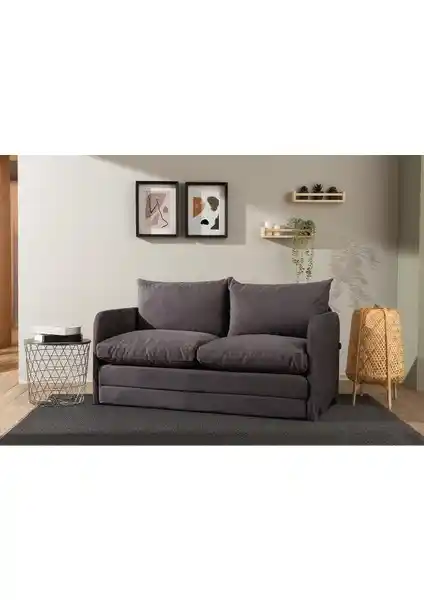 Pafu Saga XL İkili Katlanır Yataklı Koltuk Soho Gri Modern ve Çok Yönlü Tasarım