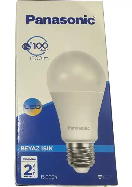 Panasonic 14W (100W Eşdeğeri) Beyaz LED Ampul E27 Duy Tipi Yüksek Kalite Aydınlatma