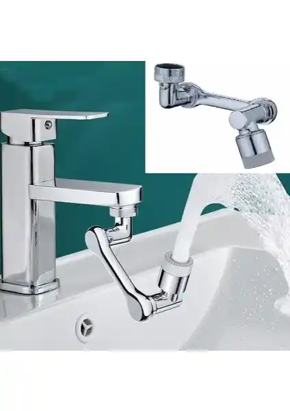 Paoss 1080 Derece Dönebilen Robotik Kol Musluk Başlığı: Modern ve Çok Fonksiyonlu Tasarım