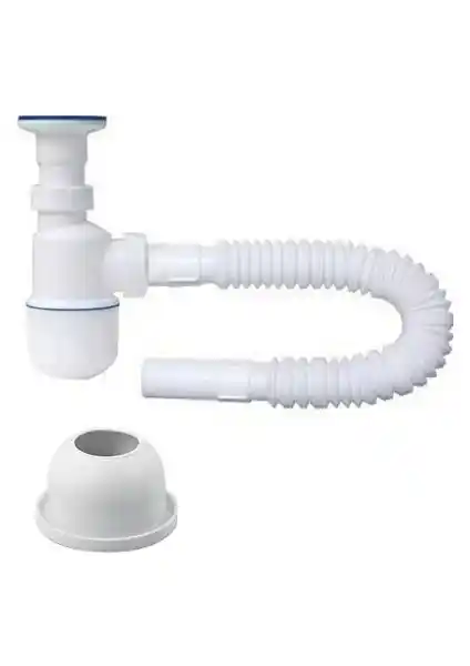 Pars Taslı Lavabo-Evye Körüklü Sifon: Modern ve İşlevsel Çözüm Banyoları İçin