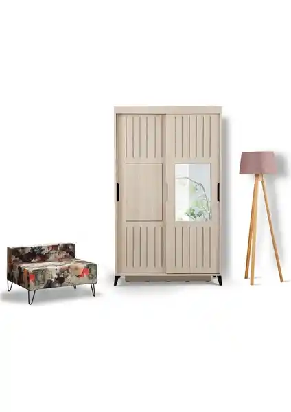 Pasific Home Huga Sürgülü 2 Kapaklı Aynalı Gardrop Modern ve Dayanıklı Tasarım