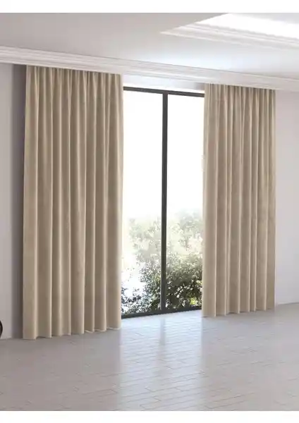 Perle Home Bej Ada Fon Perde Modern Tasarım ve Kolay Kullanım Özellikleri