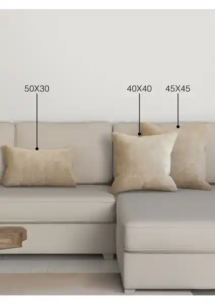 Perle Home Daily Series Bej Renkli Kırlent Yastık Kılıfı Şıklık ve Konfor Sunar