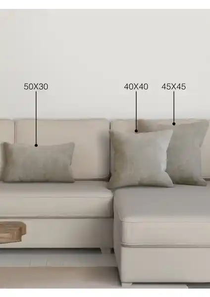 Perle Home Daily Series Keten Rengi Kırlent Yastık Kılıfı Şıklık ve Konfor Bir Arada