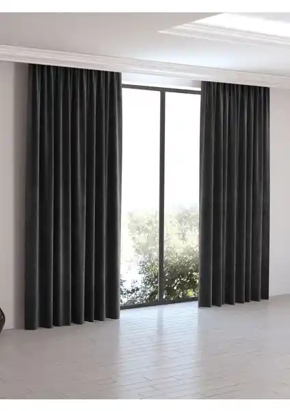 Perle Home Daily Series Siyah Rengi Ada Fon Perde: Modern ve Estetik Tasarım, Kullanışlı ve Dayanıklı
