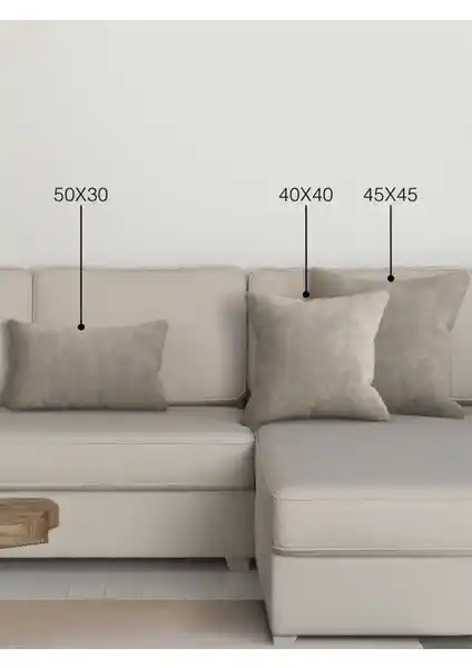 Perle Home Daily Series Taş Rengi Kırlent Yastık Kılıfı - Şık ve Çok Yönlü Dekoratif Aksesuar