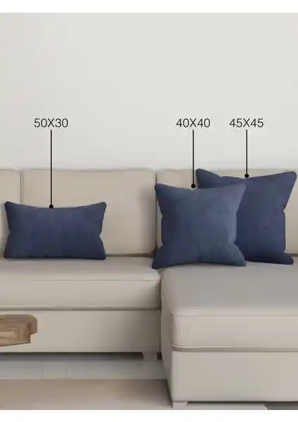 Perle Home Daily Series Uzay Mavisi Kırlent Kılıfı Modern ve Dayanıklı Ev Dekorasyonu İçin