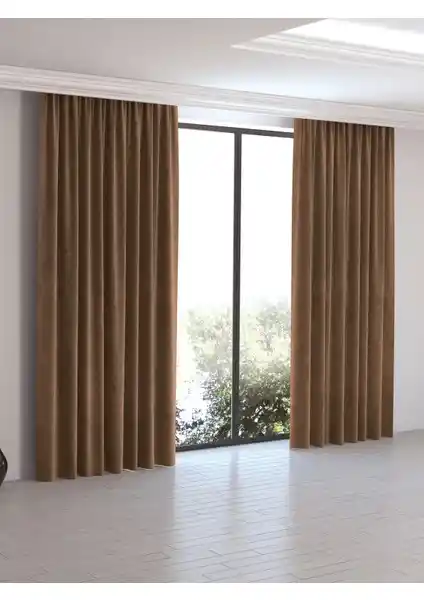 Perle Home Daily Serisi Kahve Rengi Ada Fon Perde Modern ve Şık Tasarım Çözümü