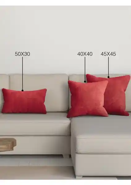 Perle HOME Daily Serisi Kırmızı Kırlent Kılıfı Şık ve Dayanıklı Dekoratif Ürün