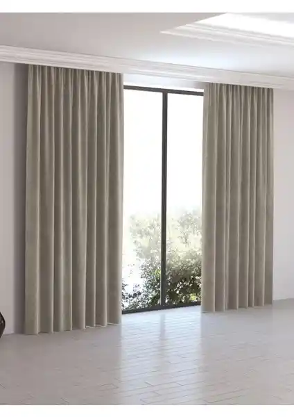 Perle Home Daily Serisi Taş Rengi Ada Fon Perde: Şıklık ve Fonksiyonellik Bir Arada