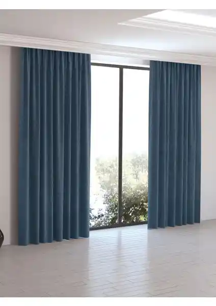 Perle Home Derin Mavi Ada Fon Perde Modern Tasarım ve Fonksiyonellik Bir Arada